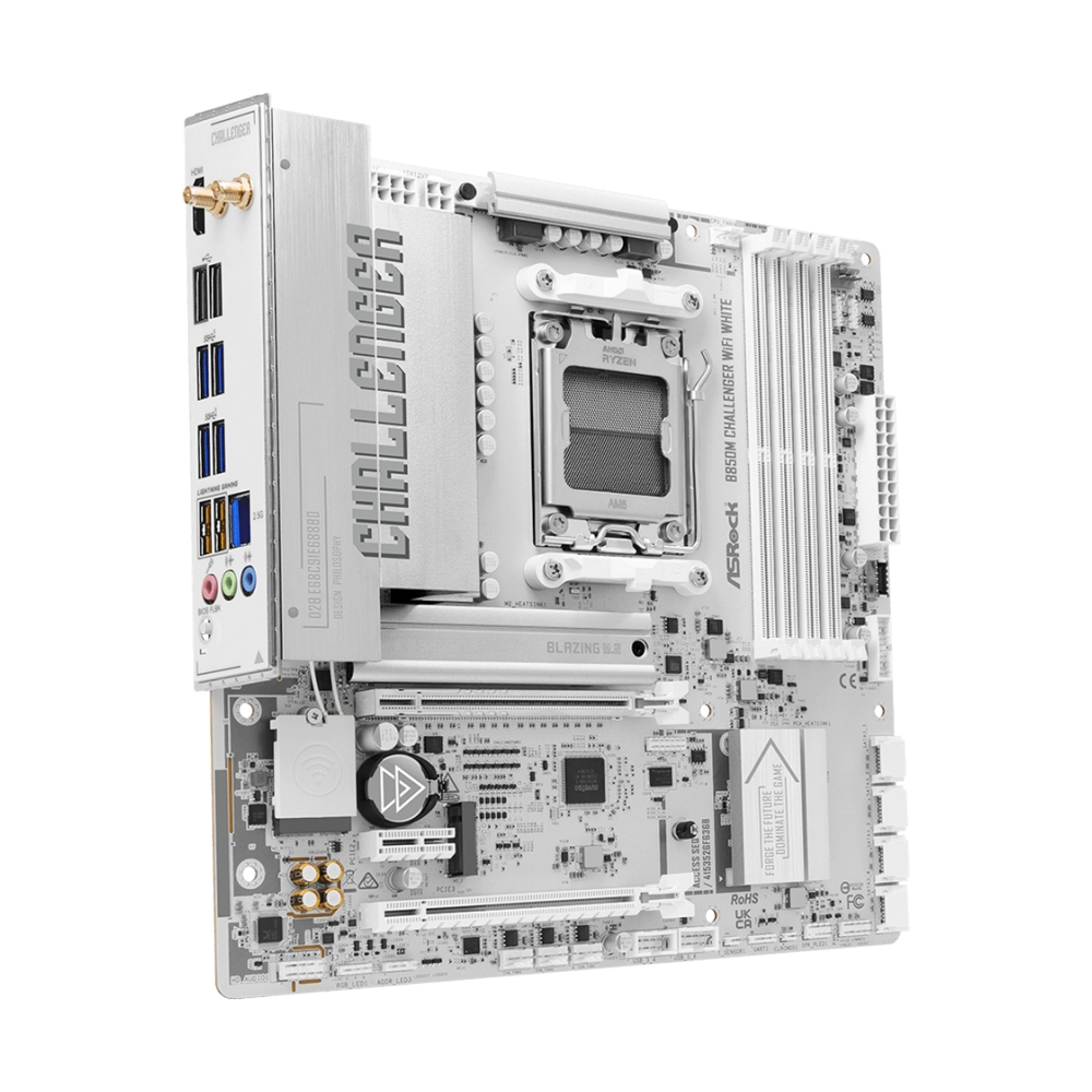 MAINBOARD (AM5) ASROCK B850M CHALLENGER WIFI DDR5 WHITE