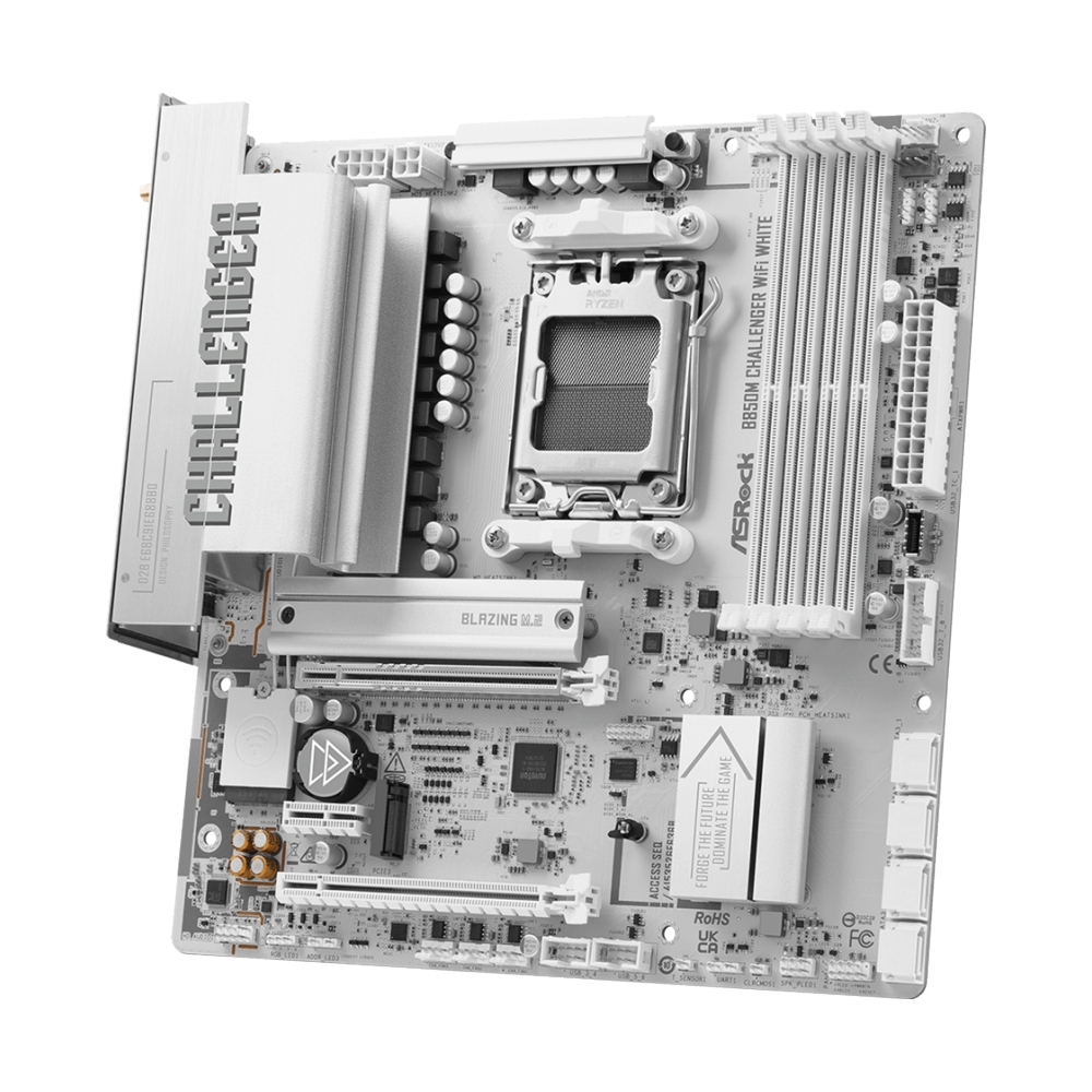 MAINBOARD (AM5) ASROCK B850M CHALLENGER WIFI DDR5 WHITE
