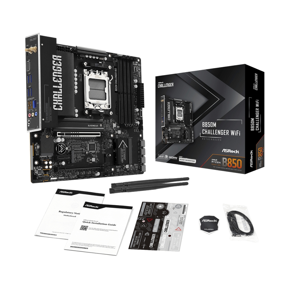 MAINBOARD (AM5) ASROCK B850M CHALLENGER WIFI DDR5