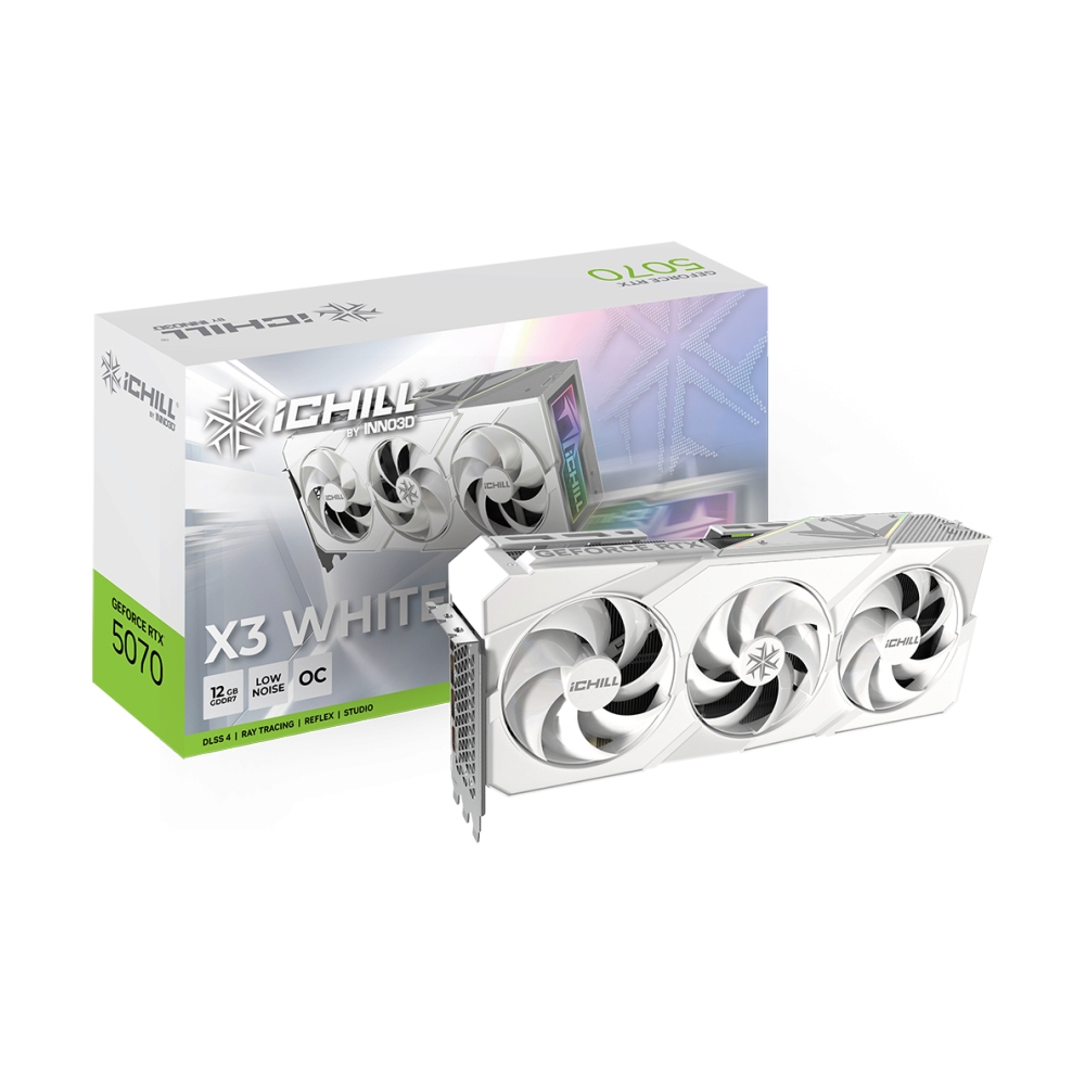VGA INNO3D GEFORCE RTX 5070 ICHILL X3 WHITE OC - 12GB GDDR7