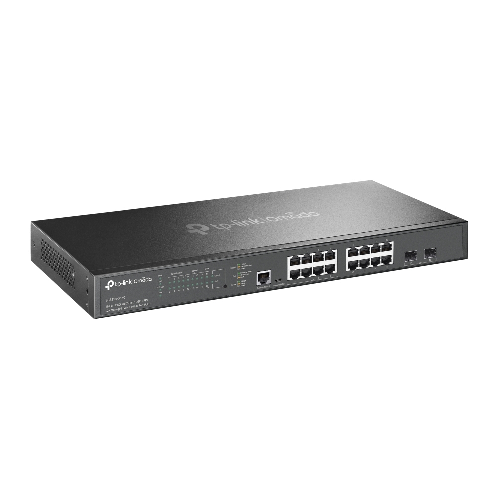 Gigabit Switching Hub TP-LINK TL-SG3218XP-M2 (19",16-Port 2.5G,2-Port 10GE SFP+,8