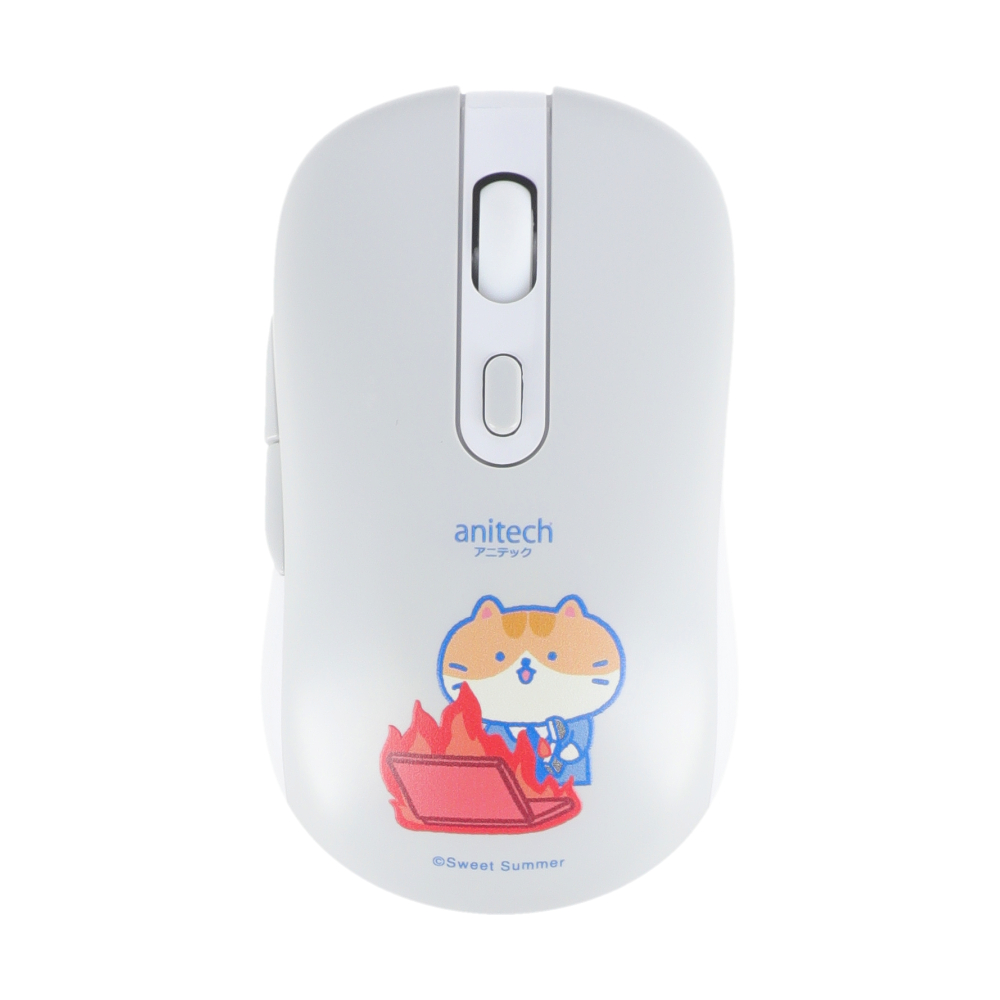 MOUSE WIRELESS ANITECH CAT-W244 GREY (SILENT)