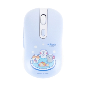 MOUSE WIRELESS ANITECH CAT-W244 BLUE (SILENT)