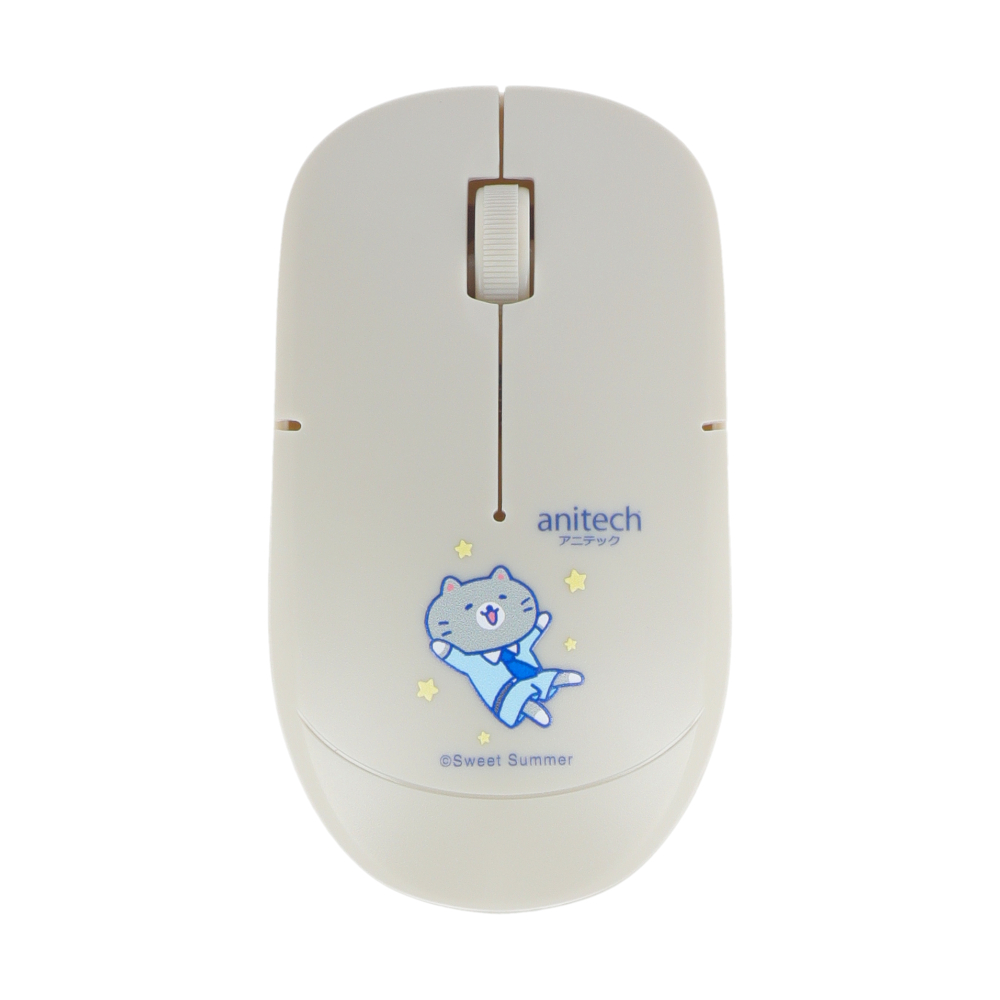 MOUSE WIRELESS + MOUSE PAD ANITECH CAT-WMP01 GREY