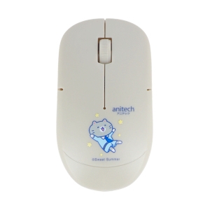 MOUSE WIRELESS + MOUSE PAD ANITECH CAT-WMP01 GREY