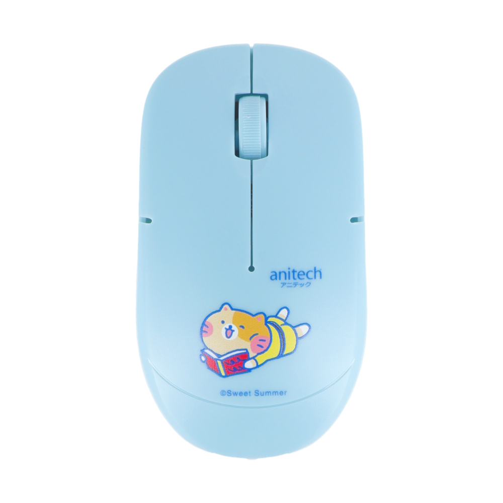 MOUSE WIRELESS + MOUSE PAD ANITECH CAT-WMP01 BLUE