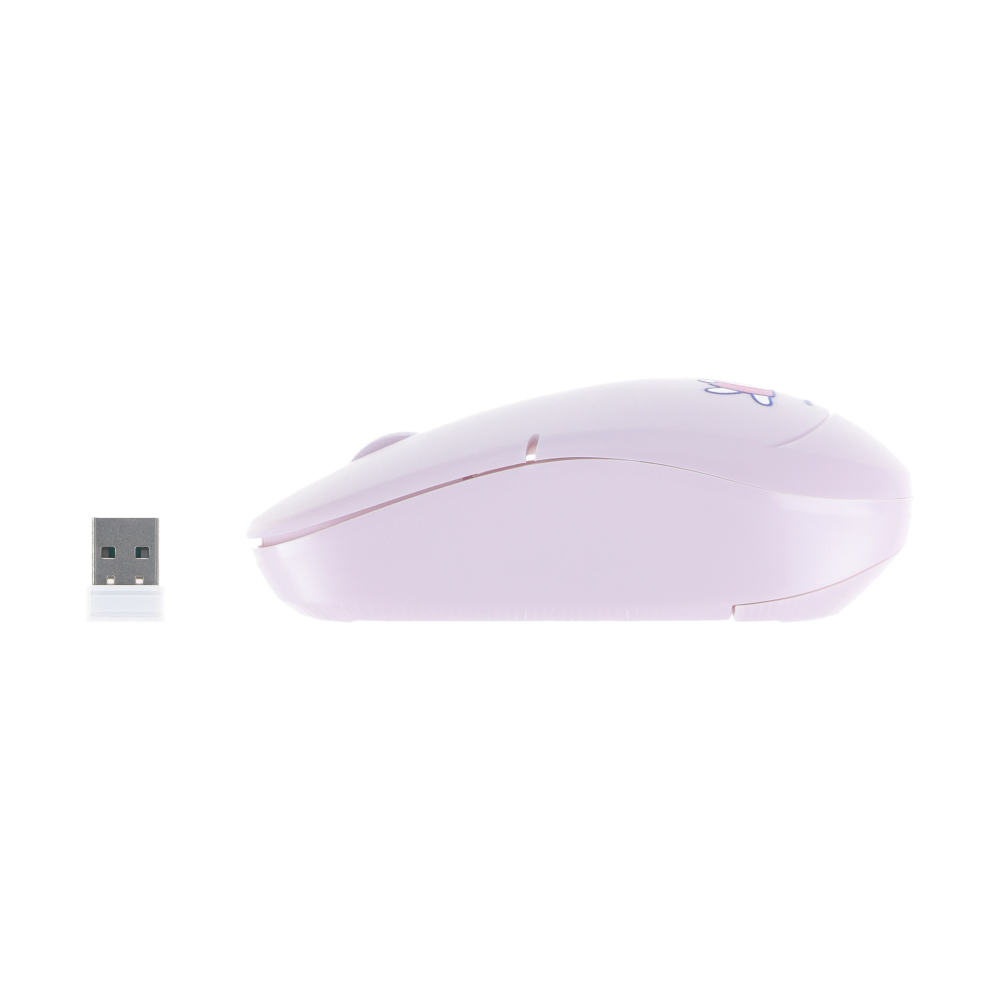 MOUSE WIRELESS + MOUSE PAD ANITECH CAT-WMP01 PURPLE