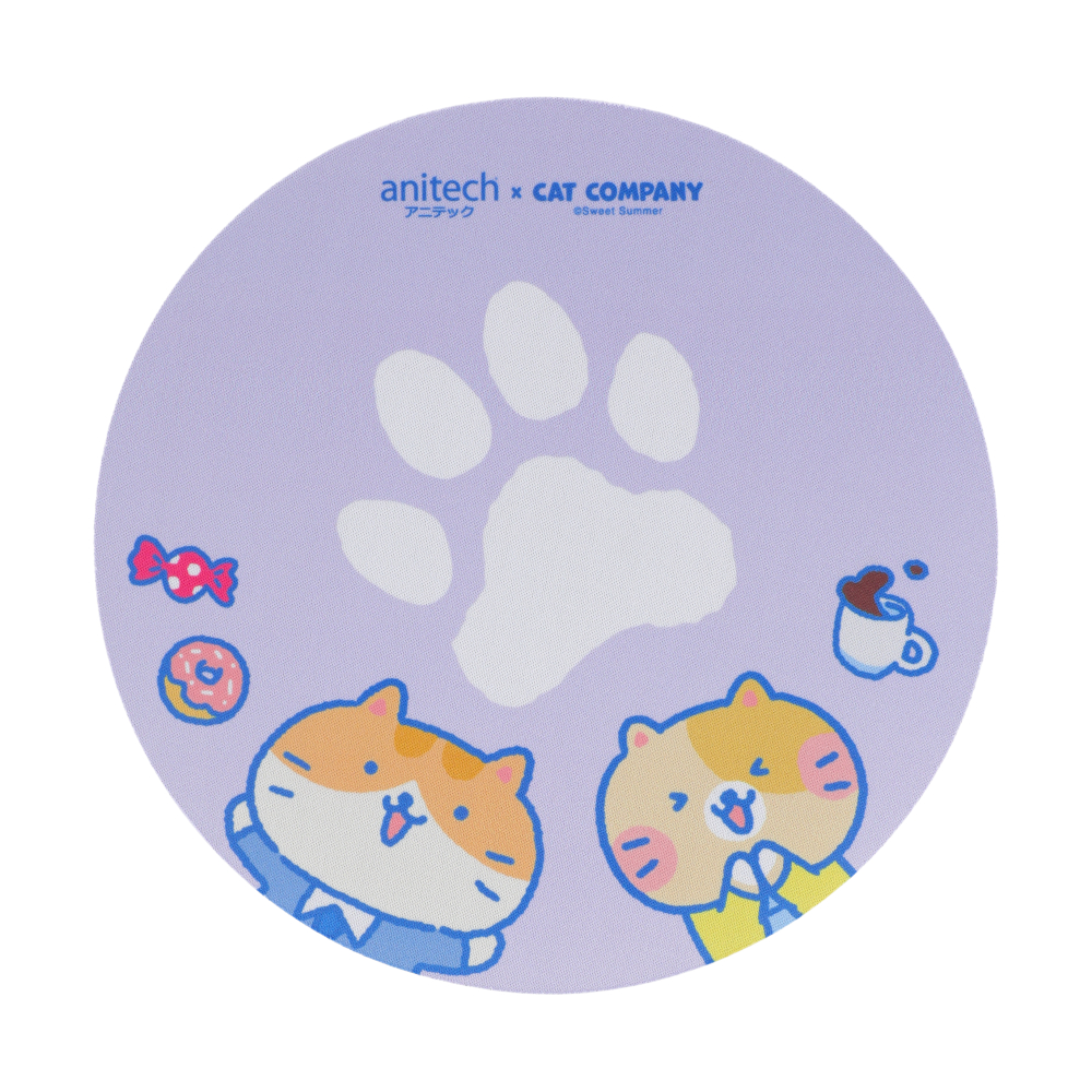 MOUSE WIRELESS + MOUSE PAD ANITECH CAT-WMP01 PURPLE