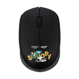 MOUSE WIRELESS + MOUSE PAD ANITECH SNP-WMP01 BLACK