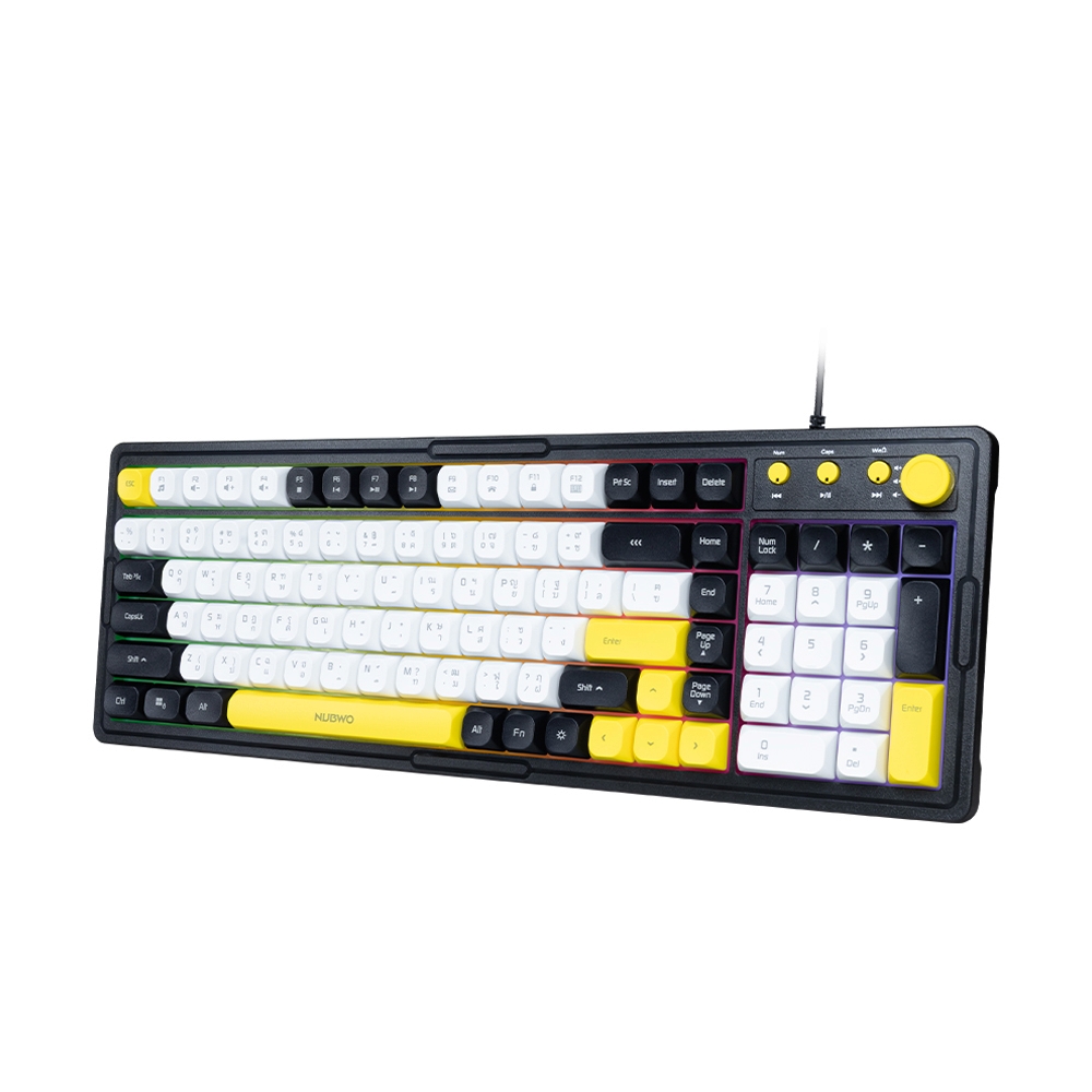 KEYBOARD NUBWO NK52 BLACK YELLOW (คีย์บอร์ด)