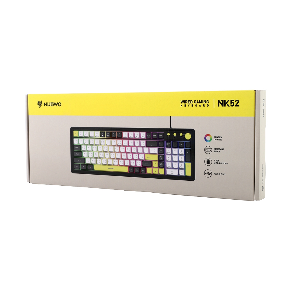 KEYBOARD NUBWO NK52 BLACK YELLOW (คีย์บอร์ด)