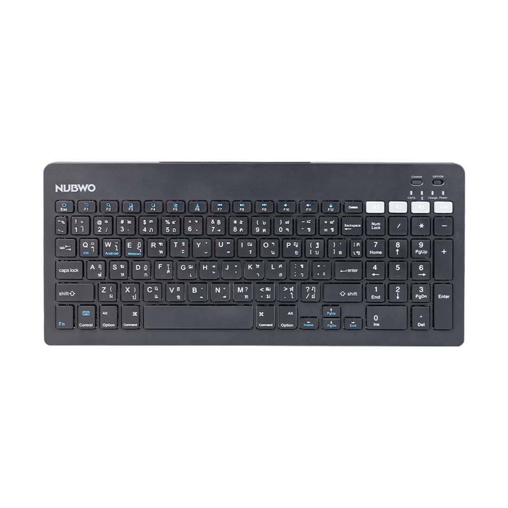 KEYBOARD WIRELESS NUBWO NKB112 BLACK (BLUETOOTH)