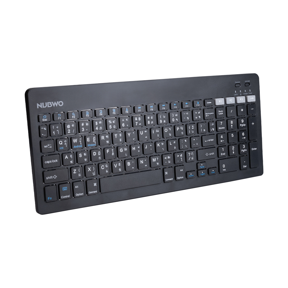 KEYBOARD WIRELESS NUBWO NKB112 BLACK (BLUETOOTH)
