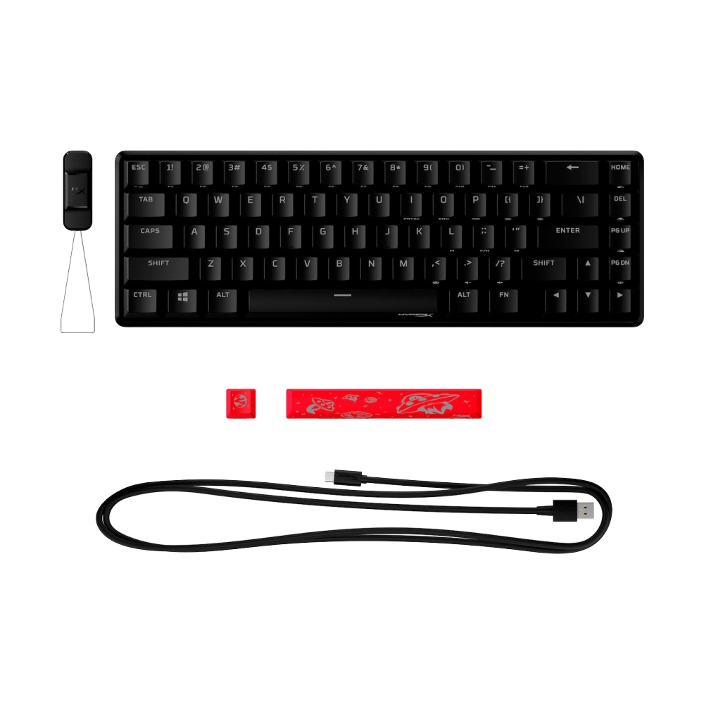 KEYBOARD HYPERX ALLOY ORIGINS 2 65 /EN (RED LINEAR SWITCH คีย์บอร์ด)