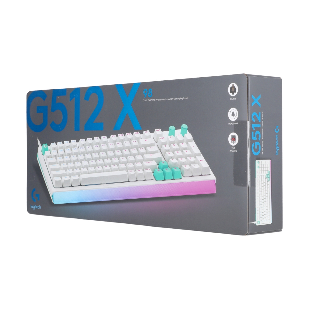 KEYBOARD LOGITECH G512 X 98 WHITE EN (TACTILE SWITCH คีย์บอร์ด)