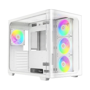 mATX CASE (NP) OCYPUS IOTA C50 CURVE ARGB WHITE