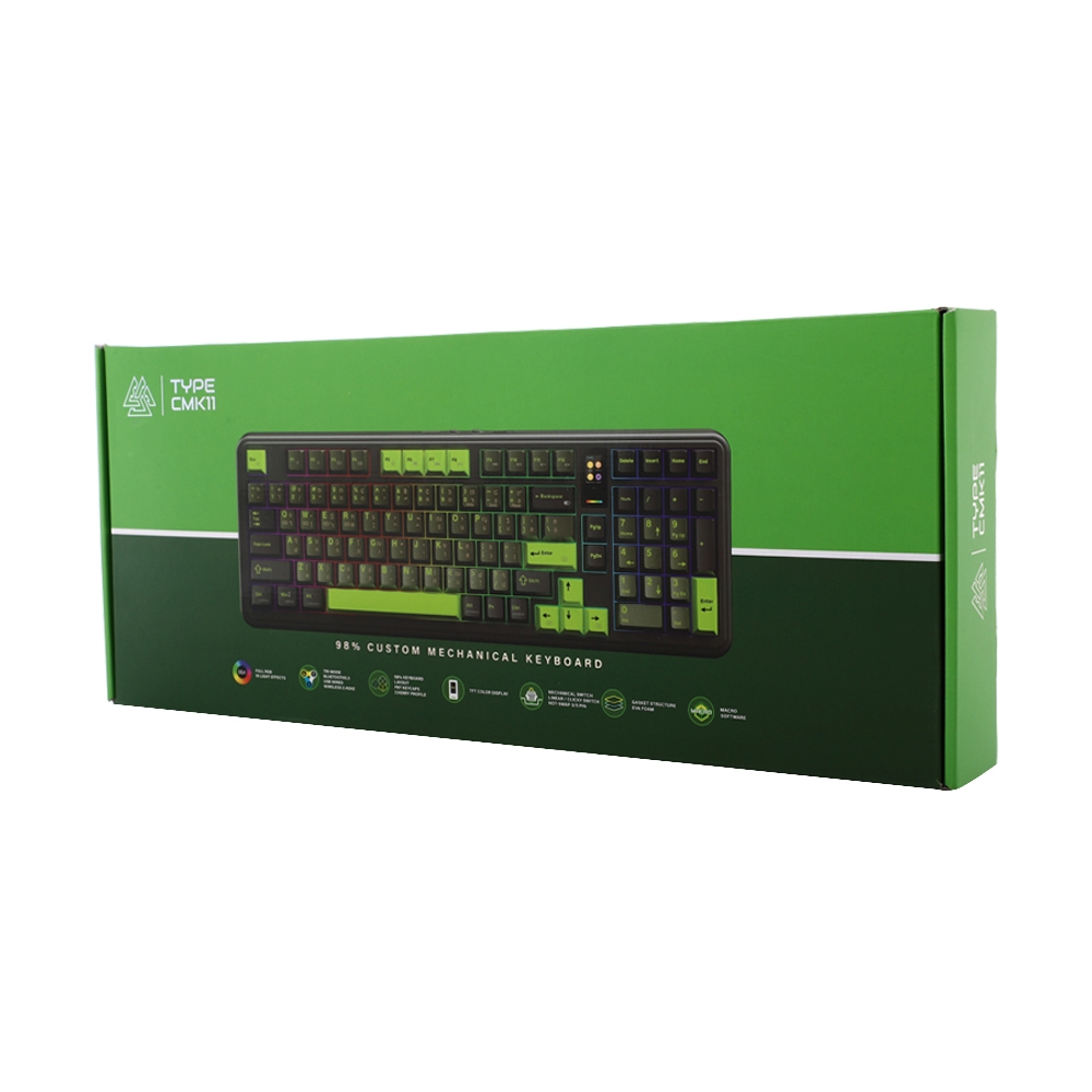 KEYBOARD WIRELESS BLUETOOTH EGA DISPLAY TYPE CMK11 BLACK (LINEAR SWITCH คีย์บอร์ด)