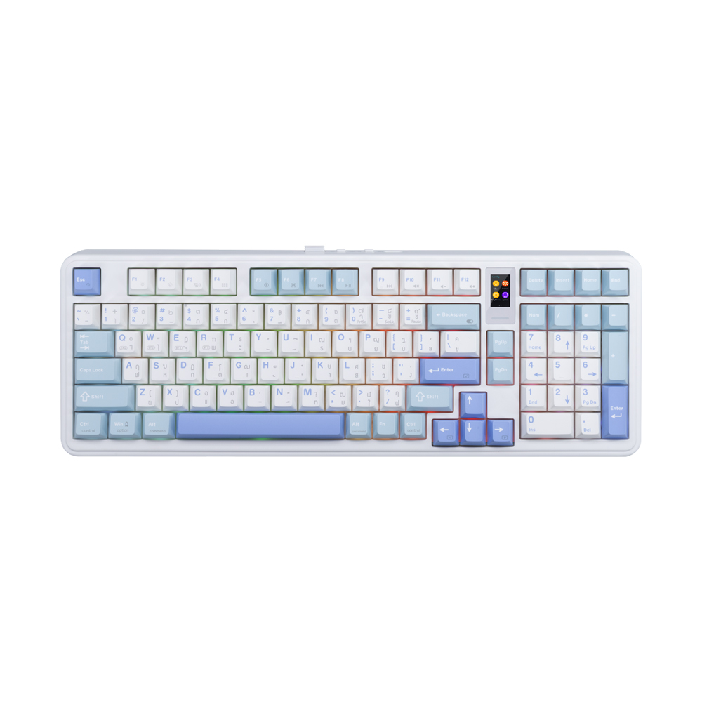 KEYBOARD WIRELESS BLUETOOTH EGA DISPLAY TYPE CMK11 WHITE (SAIKO SWITCH คีย์บอร์ด)