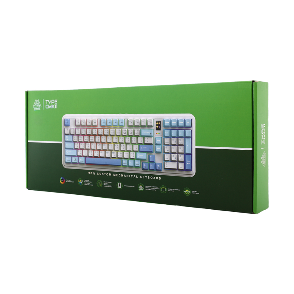 KEYBOARD WIRELESS BLUETOOTH EGA DISPLAY TYPE CMK11 WHITE (SAIKO SWITCH คีย์บอร์ด)