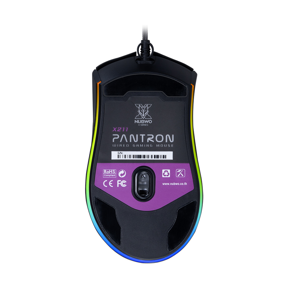 MOUSE NUBWO PANTRON X211 BLACK (เมาส์สาย)
