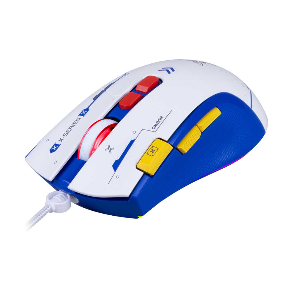 MOUSE NUBWO PANTRON X211 WHITE BLUE (เมาส์สาย)