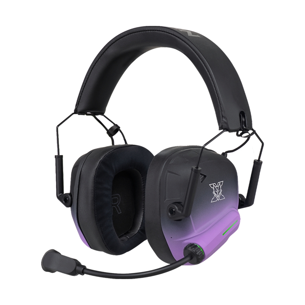 HEADSET WIRELESS NUBWO X903 BLACK PURPLE (BLUETOOTH)