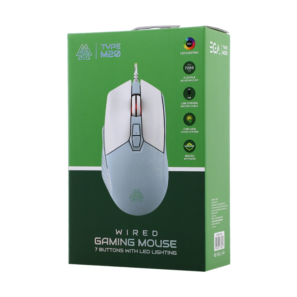 MOUSE EGA TYPE M20 BLUE (เมาส์สาย)