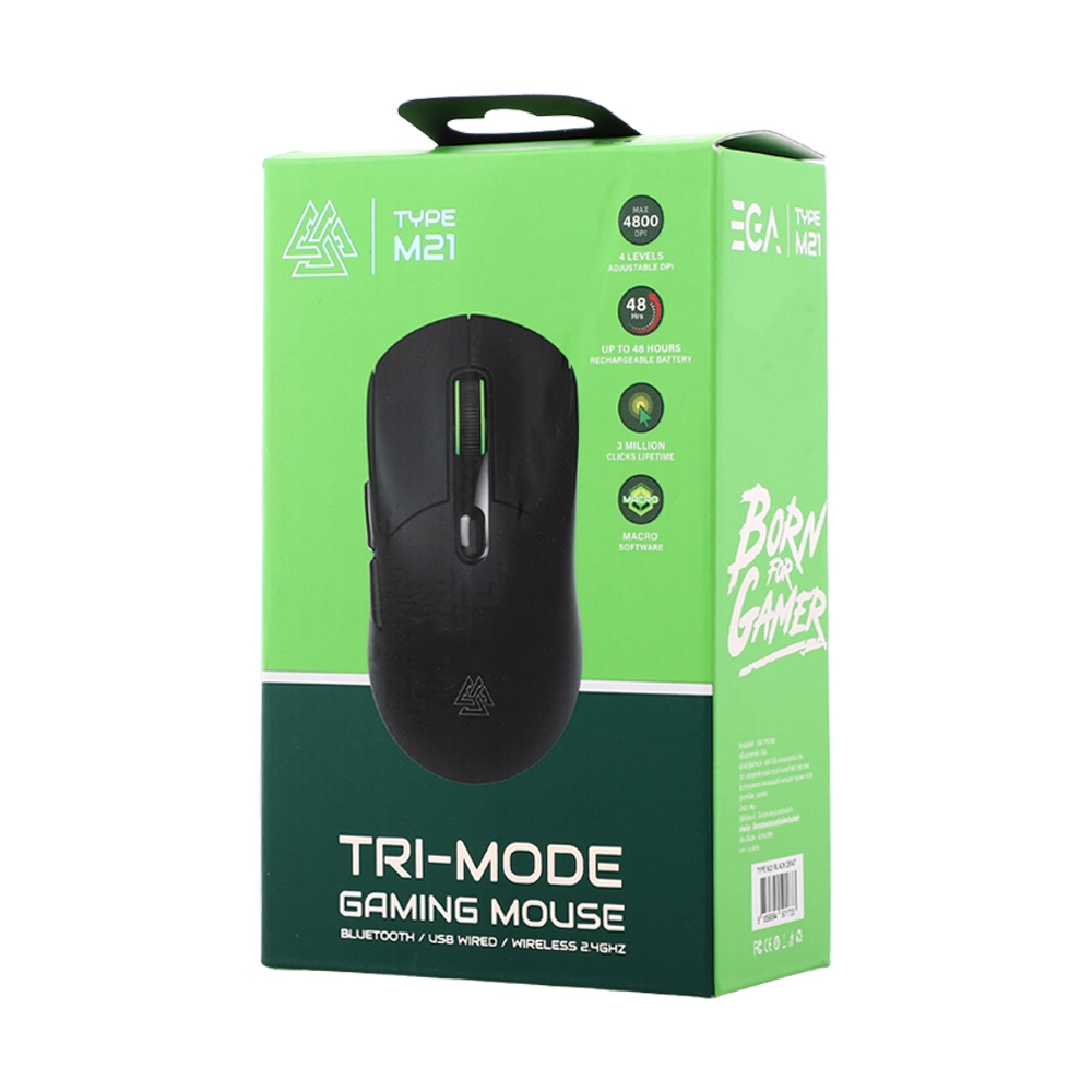 MOUSE WIRELESS BLUETOOTH EGA TYPE M21 BLACK (เนเธกเธฒเธชเนเนเธฃเนเธชเธฒเธข)
