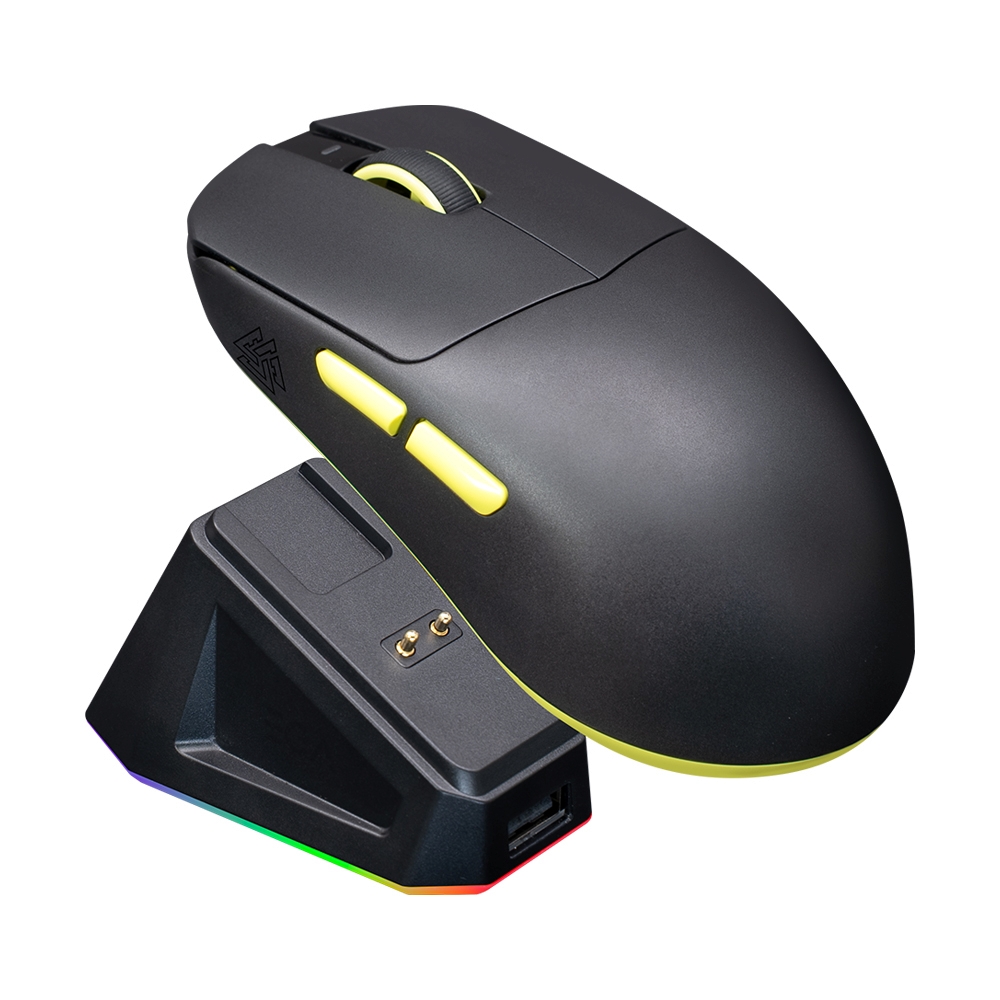 MOUSE WIRELESS BLUETOOTH EGA TYPE GM2 PRO BLACK GREEN (เมาส์ไร้สาย+แท่นชาร์จ)