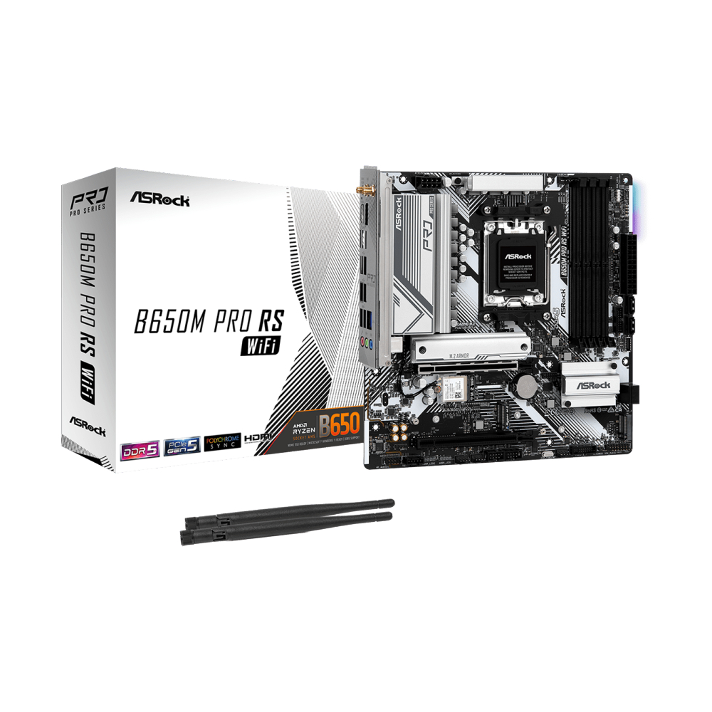 MAINBOARD (AM5) ASROCK B650M PRO RS WIFI DDR5 (REV. 1.0)