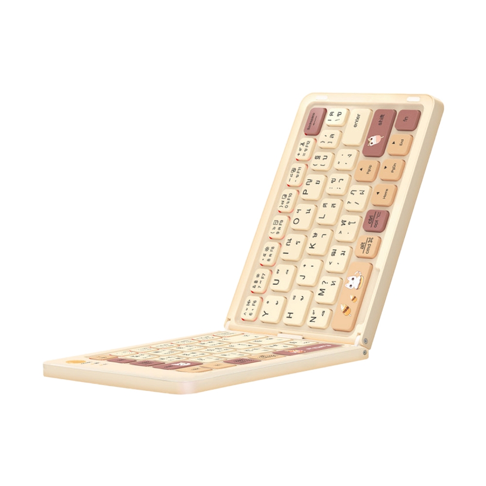 KEYBOARD WIRELESS MOFII Z1 BT FOLDIING MILKTEA (BLUETOOTH)
