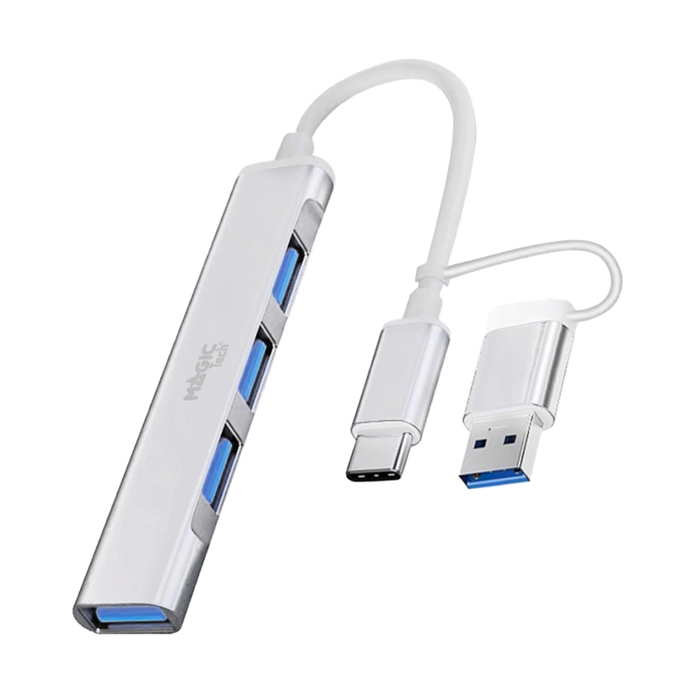 4 Port USB HUB v3.0 MAGICTECH (H133) USB+Type-C White