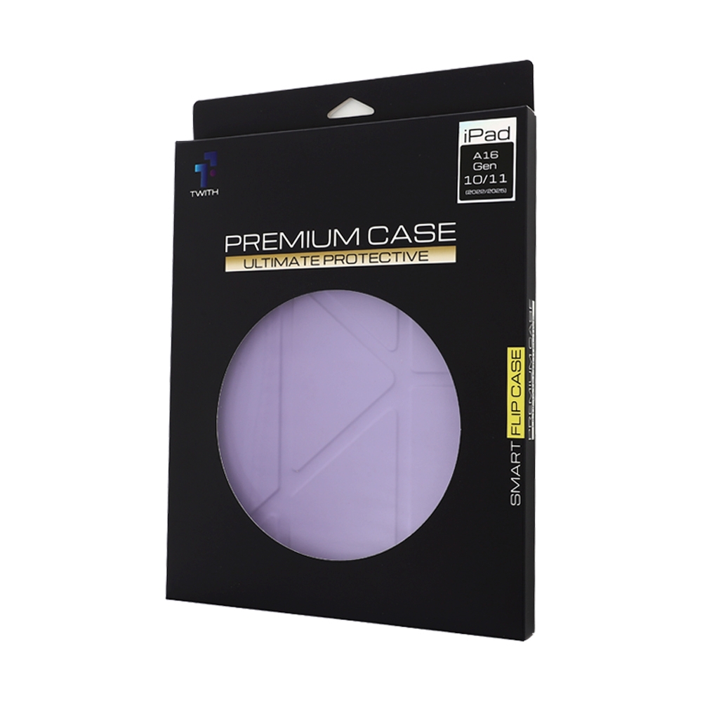 Case iPad Gen 10,11 (A14,A16) Twith Smooth Cover Clear - Purple