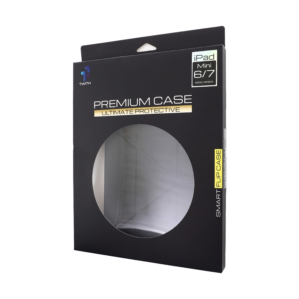 Case iPad Mini7/6 Twith Smooth Cover Clear - Black