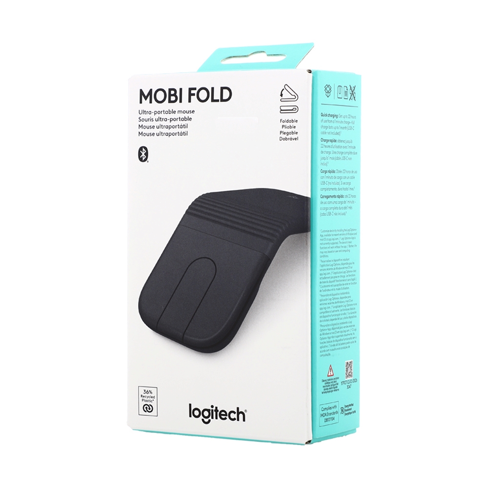 MOUSE WIRELESS LOGITECH MOBI FOLD GRAPHITE (BLUETOOTH / SILENT)
