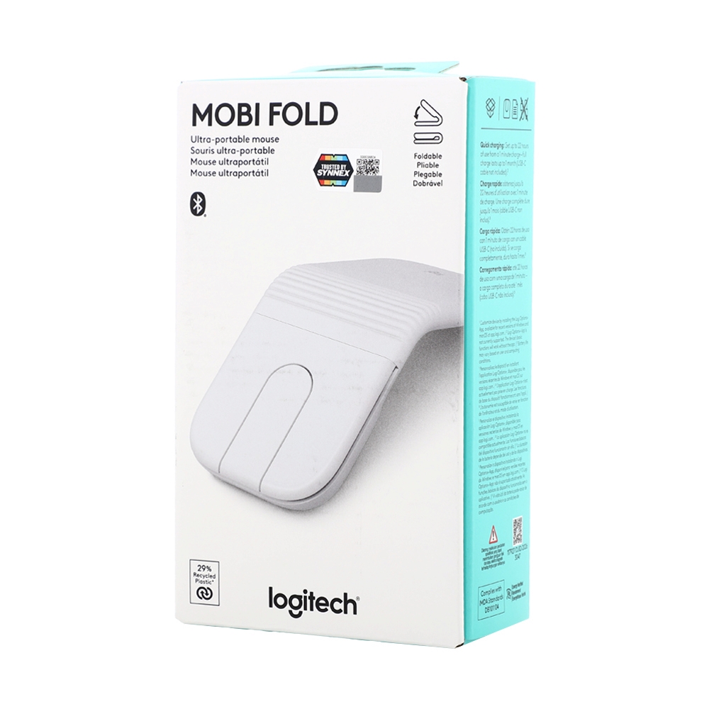 MOUSE WIRELESS LOGITECH MOBI FOLD OFF WHITE (BLUETOOTH / SILENT)