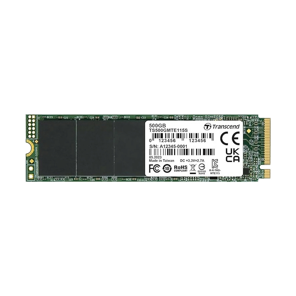 500 GB SSD M.2 PCIe 3.0 TRANSCEND (TCN-TS500GMTE115S) NVMe M.2 2280
