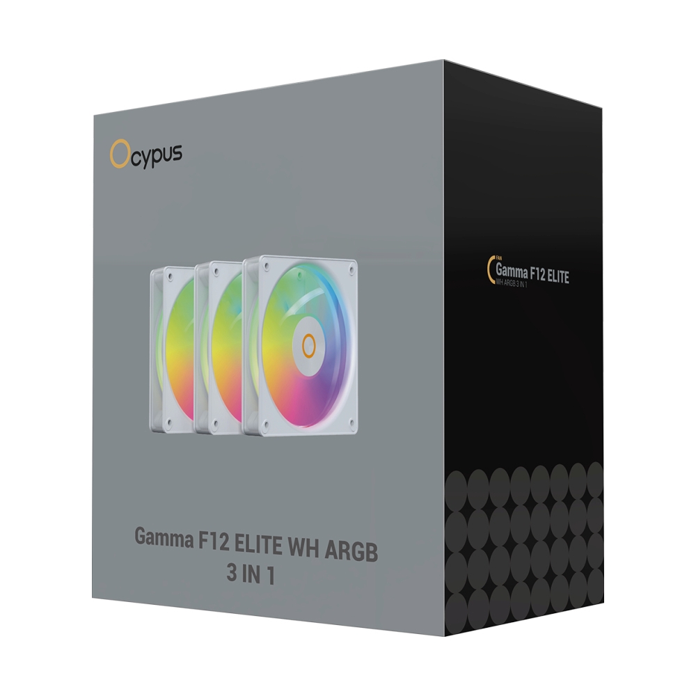 FAN CASE OCYPUS GAMMA F12 ELITE ARGB WHITE 3 FAN PACK