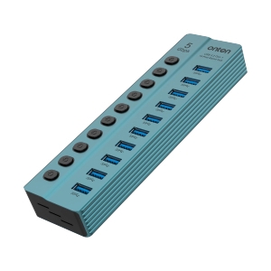 10 Port USB HUB v3.2 ONTEN (OTN-8120) Dark Green