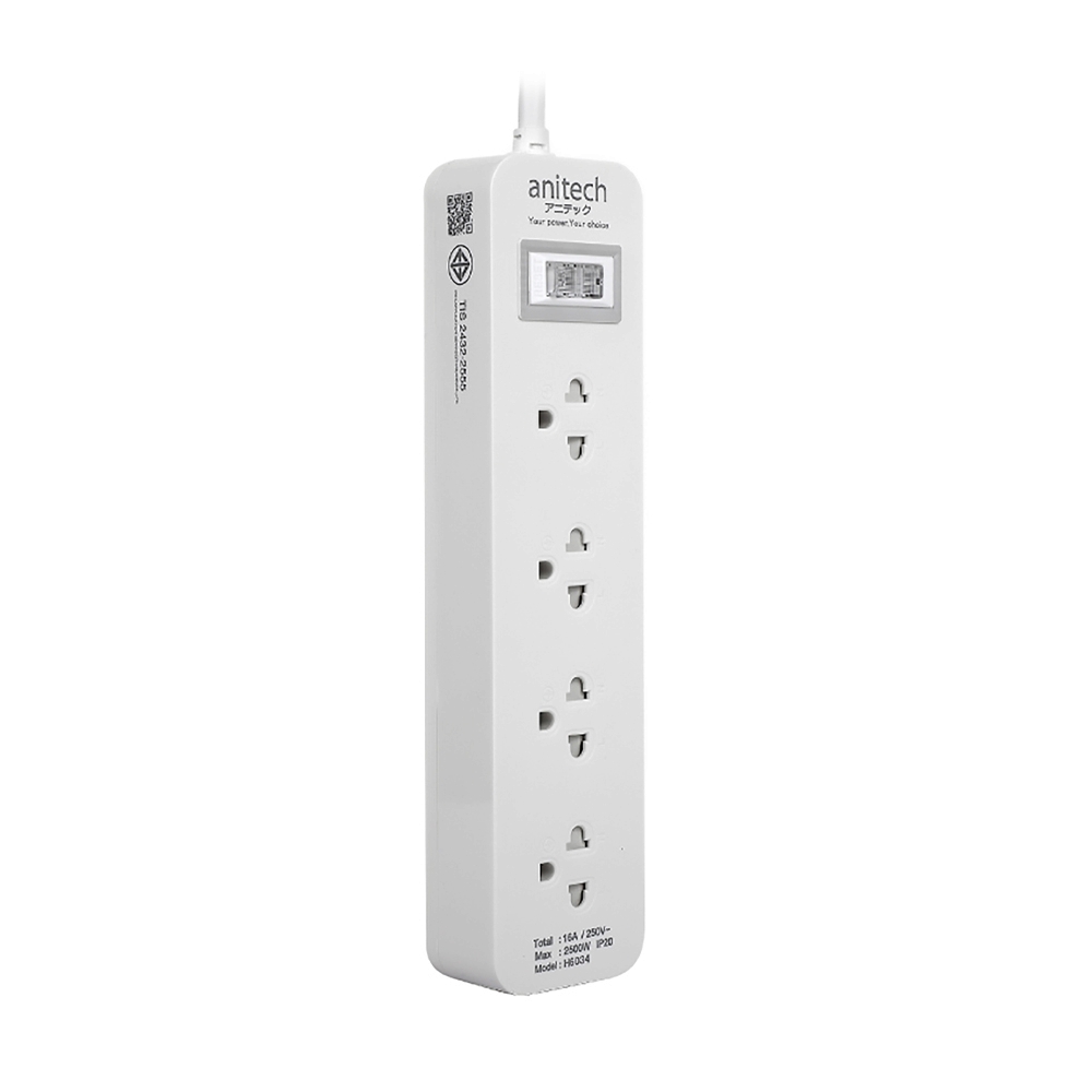 Power Bar ANITECH H6034 (3M) White