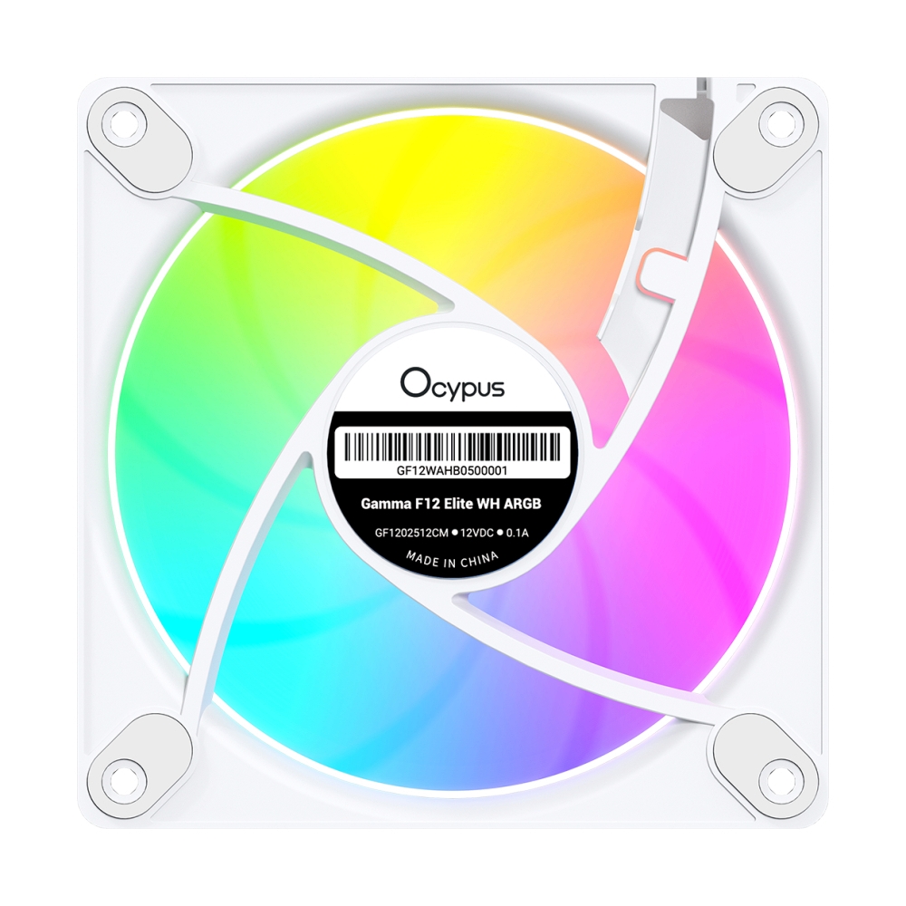 FAN CASEOCYPUS GAMMA F12 ELITE WHITE ARGB REVERSE BLADE