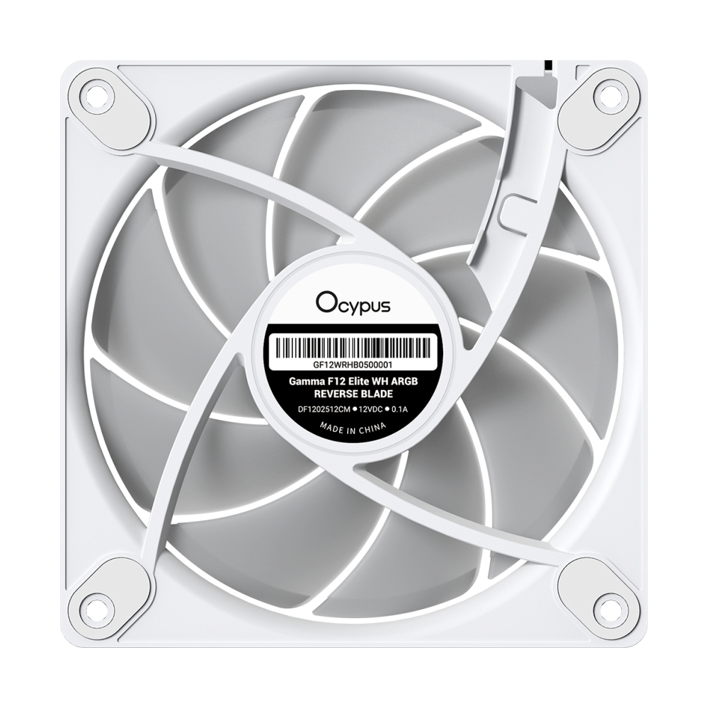 FAN CASEOCYPUS GAMMA F12 ELITE WHITE ARGB REVERSE BLADE