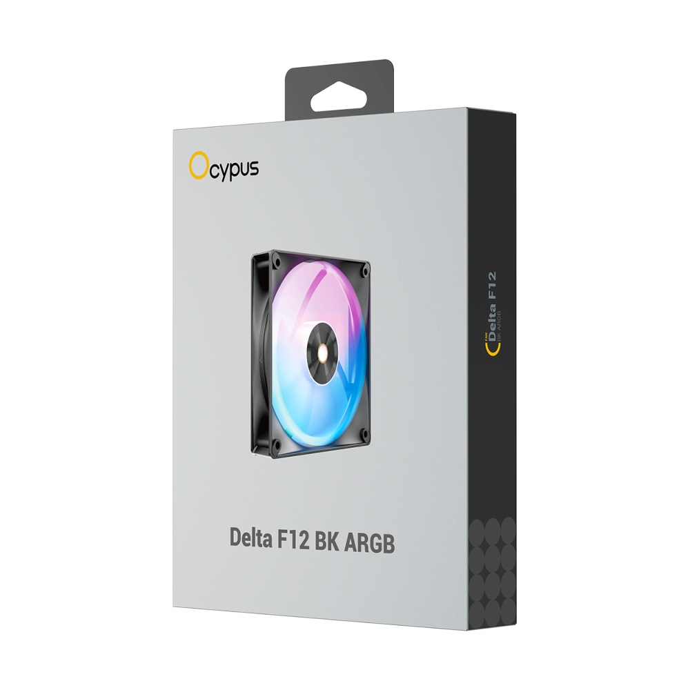 FAN CASE 12CM OCYPUS DELTA F12 BLACK ARGB
