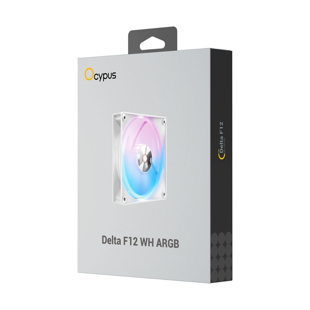 FAN CASE 12CM OCYPUS DELTA F12 WHITE ARGB