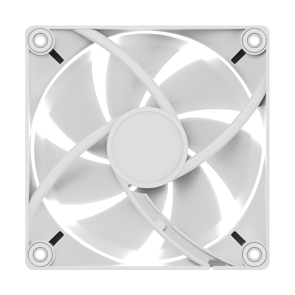 FAN CASE 12CM OCYPUS DELTA F12 WHITE ARGB 3 IN 1