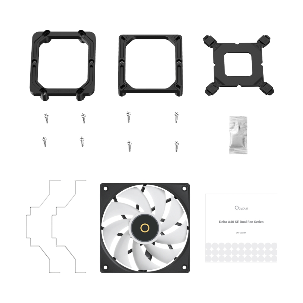 CPU COOLEROCYPUS DELTA A40 SE BLACK DUAL FAN ARGB