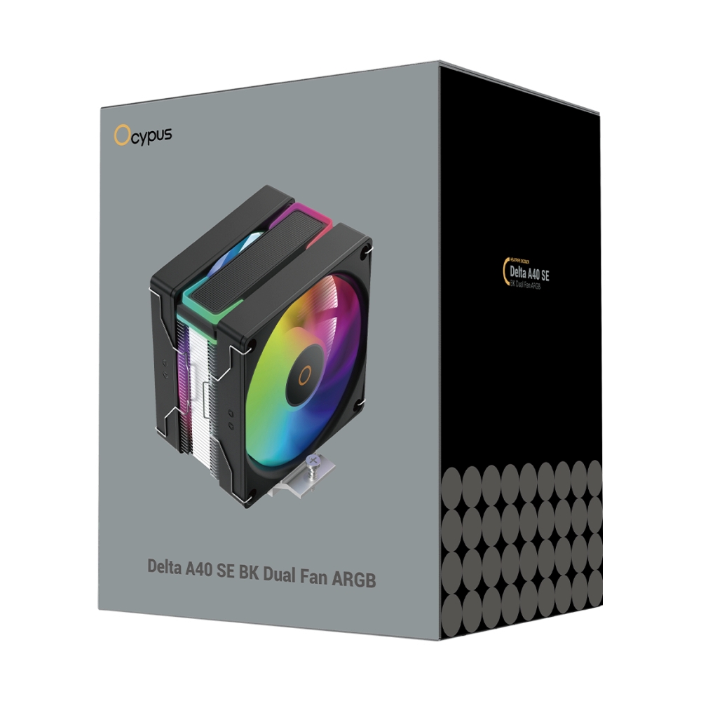 CPU COOLEROCYPUS DELTA A40 SE BLACK DUAL FAN ARGB