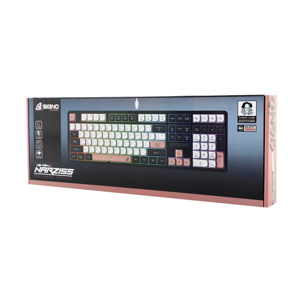 KEYBOARD SIGNO NARZISS KB-734GP (RUBBER SWITCH คีย์บอร์ด)