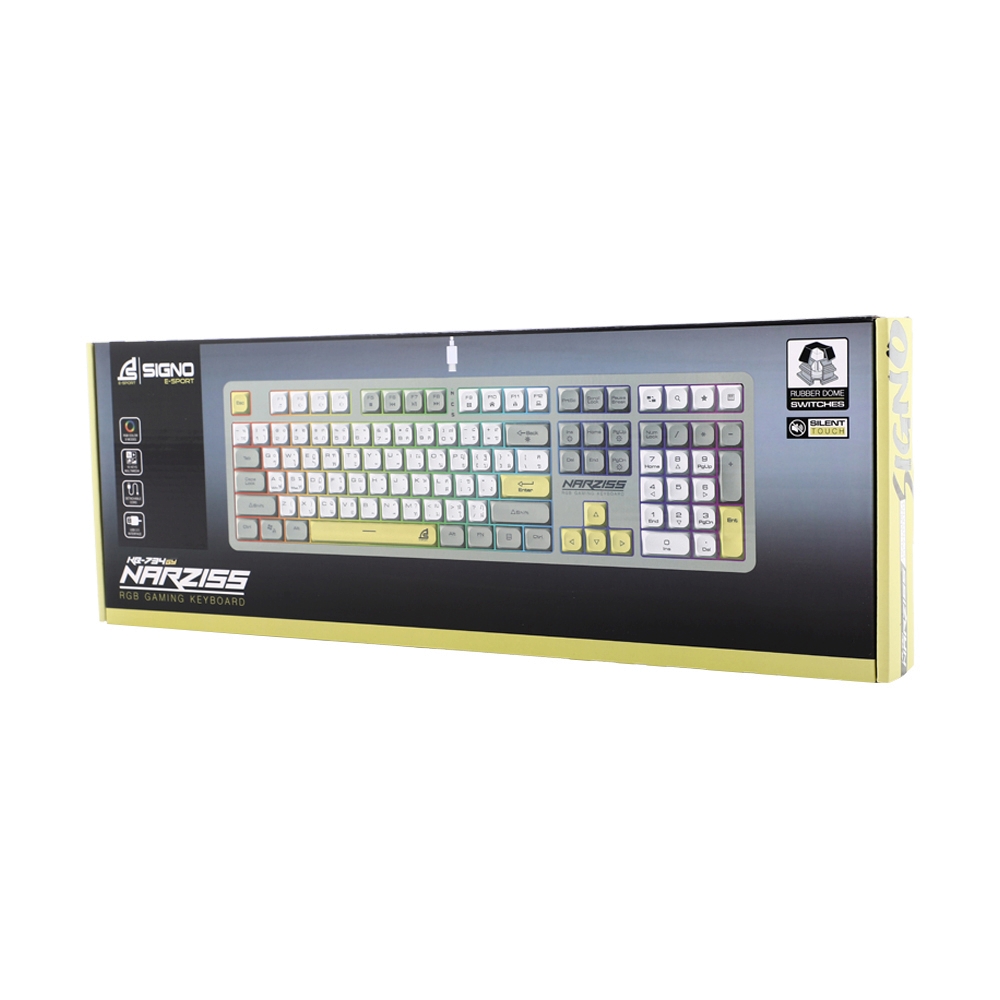 KEYBOARD SIGNO NARZISS KB-734GY (RUBBER SWITCH คีย์บอร์ด)