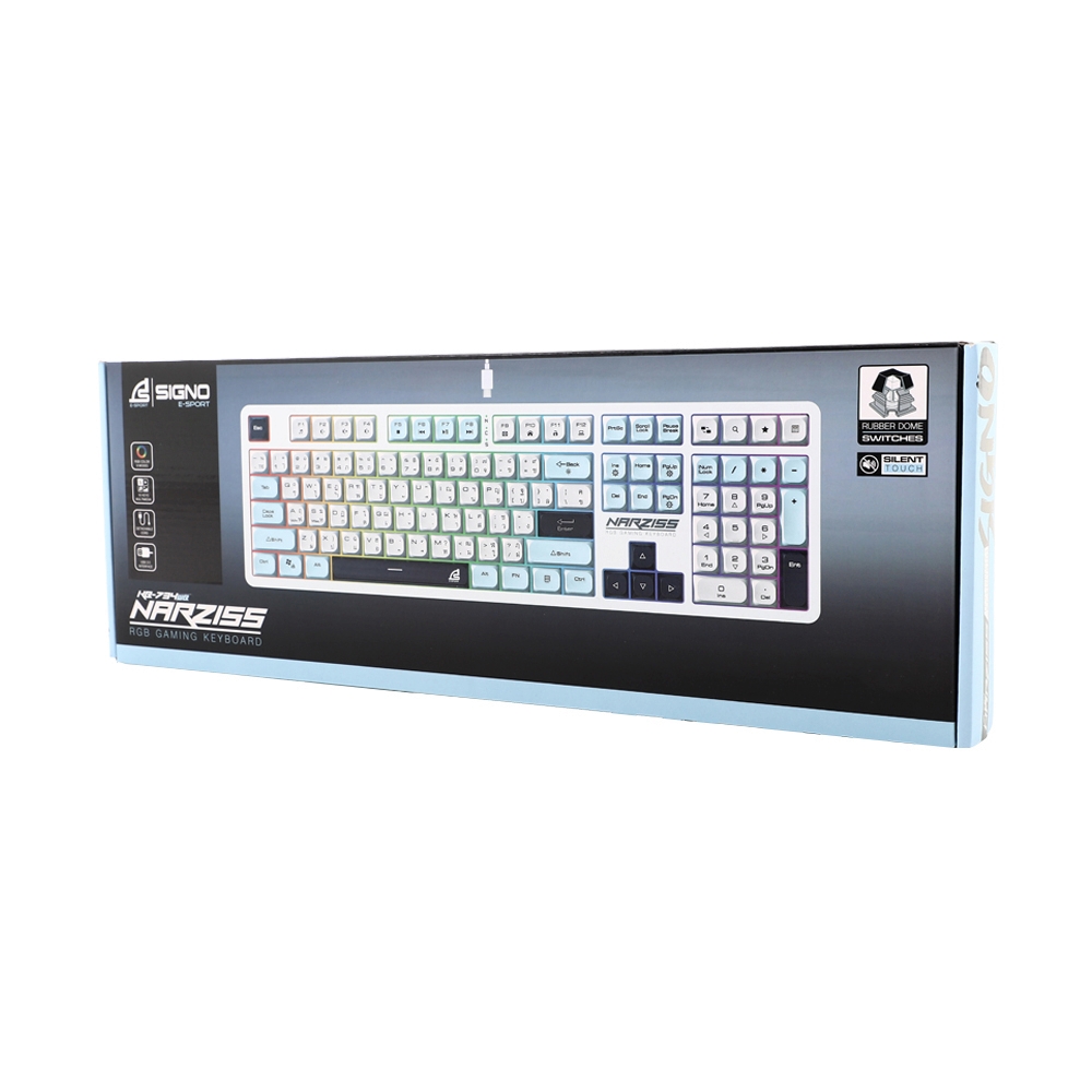 KEYBOARD SIGNO NARZISS KB-734WB (RUBBER SWITCH คีย์บอร์ด)